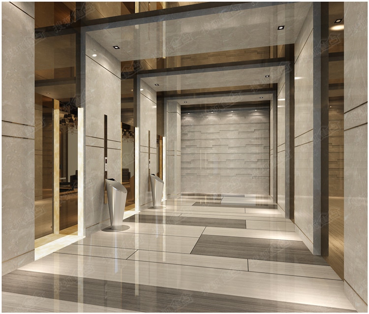 鑫远国际大厦大堂电梯前室效果图