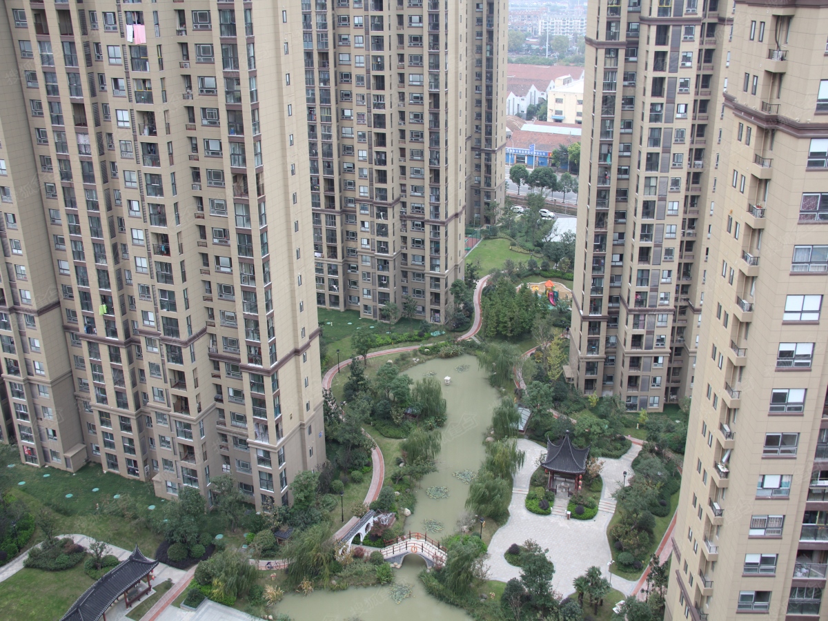 水岸花语小区绿化实景图-常州搜狐焦点网