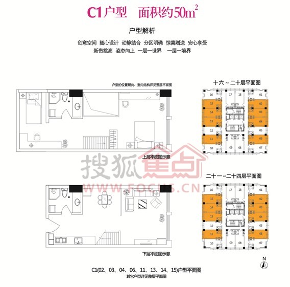 圣罗马世袭庄园一居室c1户型_圣罗马世袭庄园户型图-合肥搜狐焦点网