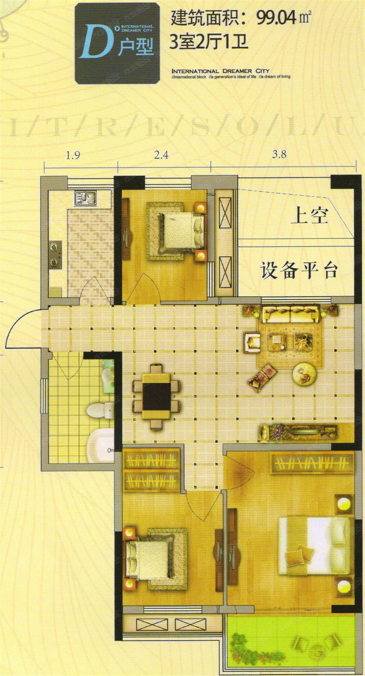 04平米_金汇广场户型图-淮安搜狐焦点网