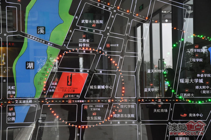 方大上上城交通图