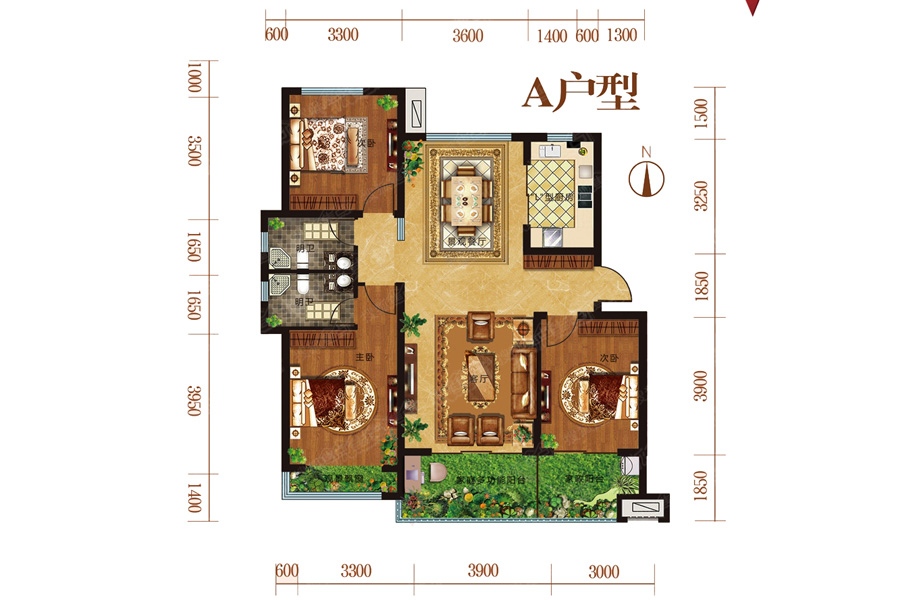 主语城三居室4号6号7号楼a_主语城户型图-石家庄搜狐焦点网