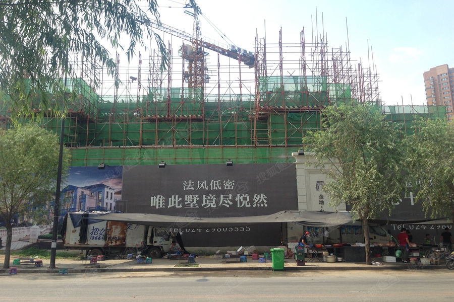 金地名悦楼盘施工进度图