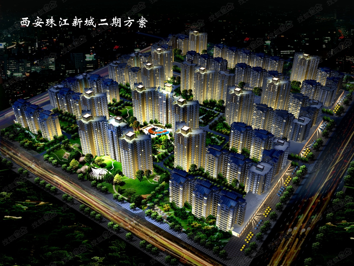 珠江新城手绘图