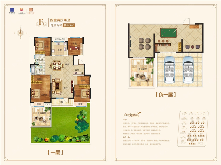 和昌林与城四居室洋房F1_和昌林与城户型图-