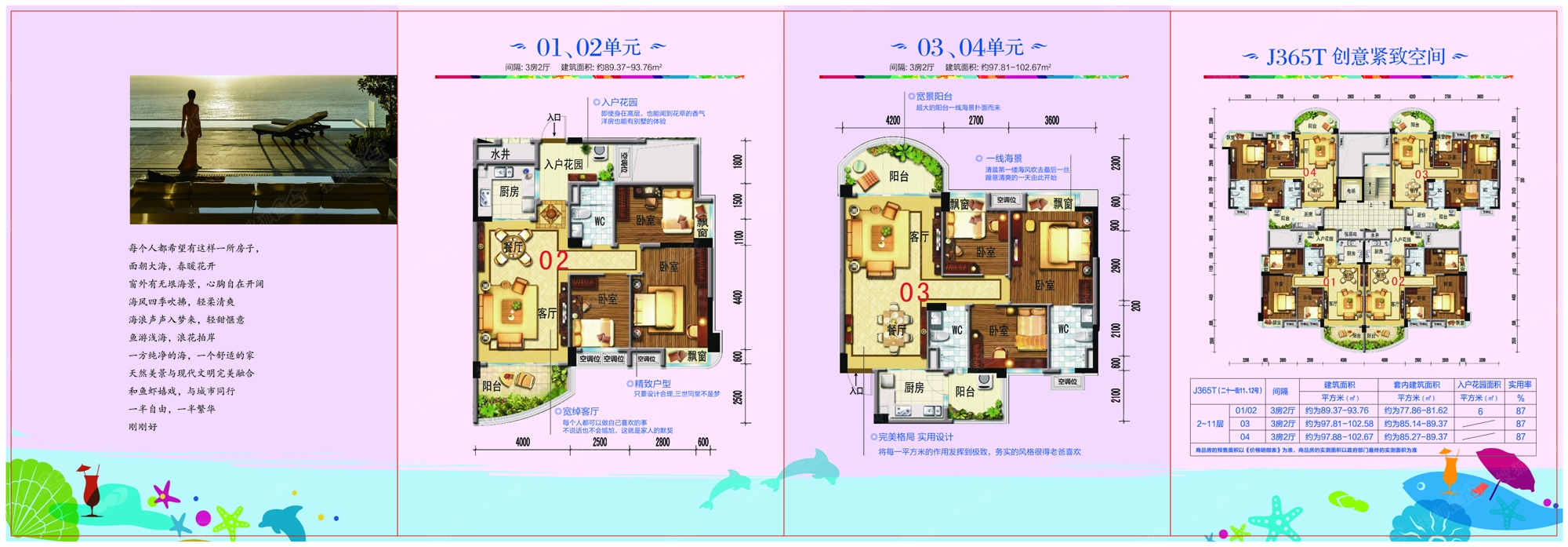 碧桂园城市花园户型图-3室2厅2卫